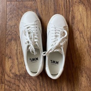 Madewell sidewalk sneaker white leather
